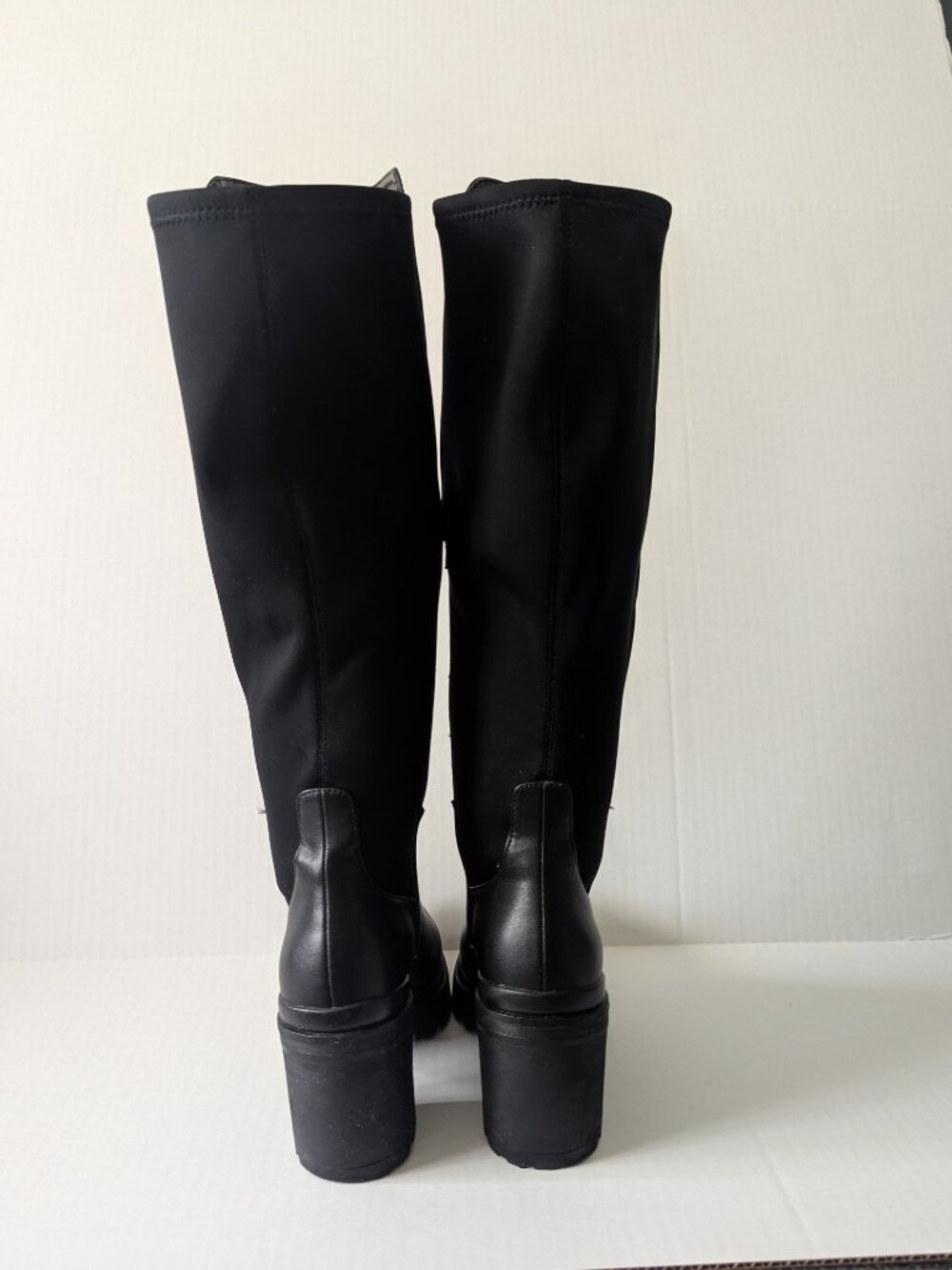 Women's Tall Black Boots, Size 8 - Picture 2 of 9